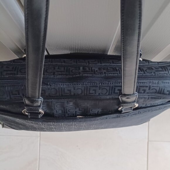 Liz Clairborne Soft Sided Leather Trimmed Business Bag Briefcase - Picture 6 of 8